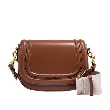 Женская сумка кроссбоди коричневая из экокожи Zara 6055 фото