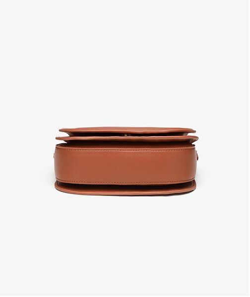 Жіноча сумка кросбоді коричнева з екошкіри Zara 6055 фото