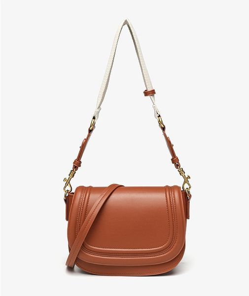 Жіноча сумка кросбоді коричнева з екошкіри Zara 6055 фото