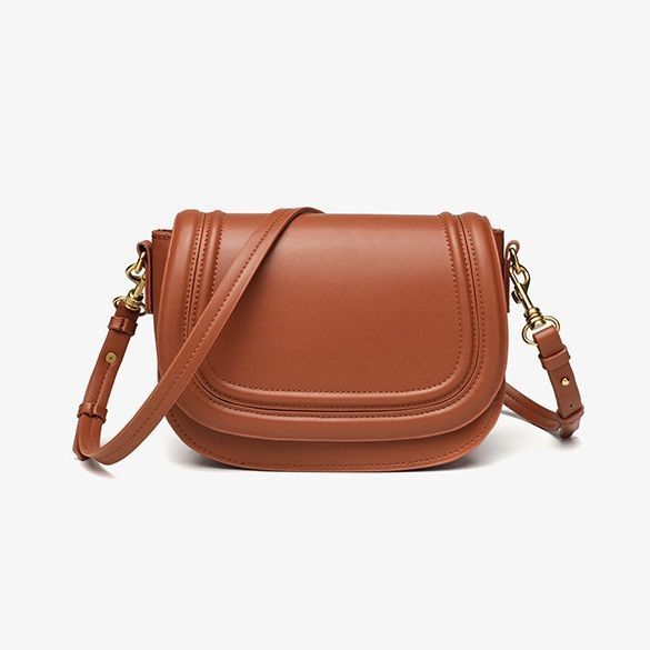Жіноча сумка кросбоді коричнева з екошкіри Zara 6055 фото