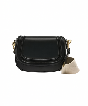 Сумка женская черная из экокожи кроссбоди Zara 6056 фото