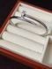Cartier Браслет-цвях жіночий із медичної сталі сріблястий з фіанітами 7028 фото 2