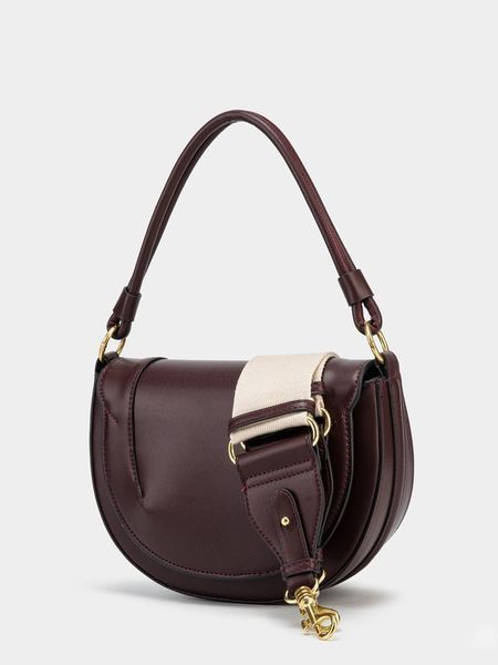 Женская сумка бордовая из экокожи кроссбоди Zara 6057 фото