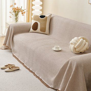 Покрывало на кровать вафельное из хлопка коричневое 180&times;300 см 10005 фото