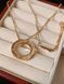 Cartier Кольє жіноче із медичної сталі золотисте з круглою підвіскою Love 8012 фото 2