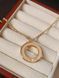 Cartier Кольє жіноче із медичної сталі золотисте з круглою підвіскою Love 8012 фото 5