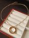 Cartier Кольє жіноче із медичної сталі золотисте з круглою підвіскою Love 8012 фото 4
