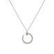 Cartier Колье женское из медицинской стали серебристое с подвеской-кольцом гвоздь 8013 фото 1