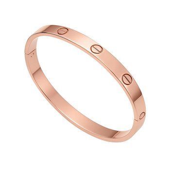 Браслет женский из медицинской стали розовое золото с винтами Cartier 7000 фото