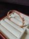 Браслет жіночий із медичної сталі рожеве золото з гвинтами Cartier 7000 фото 3