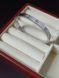 Браслет жіночий із медичної сталі сріблястий з гвинтами Cartier 7005 фото 4